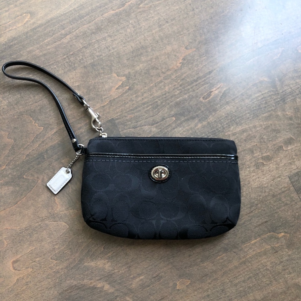 Black Coach clutch.